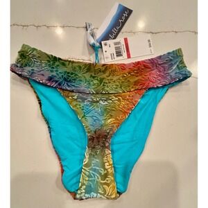 Isabella Rose XSmall Maui Bikini Bottom Womens Multicolor Floral Burnout Velvet